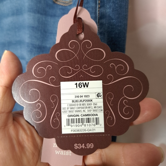 NWT Knox Rose Plus SiE High Rise Distressed Bootcut Jeans Dark Wash - Picture 12 of 16